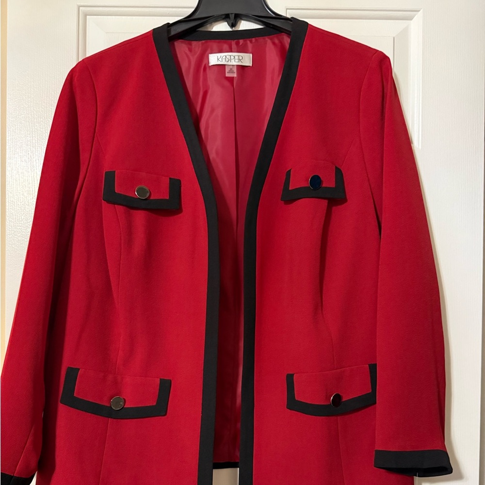Women’s Red & Black Kasper Blazer. Size 2X. NWT